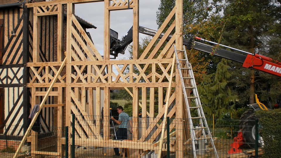 Agrandissement d'une maison en colombage