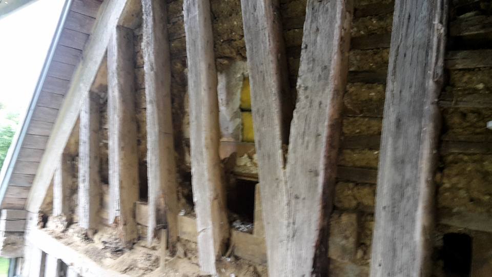 Restauration d'un pignon colombage