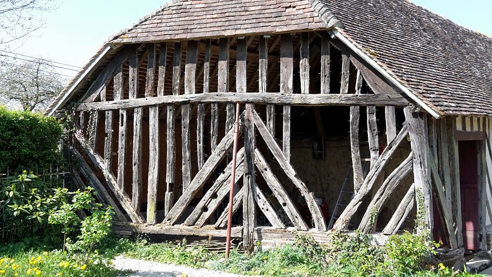 Restauration d'un pignon en colombage