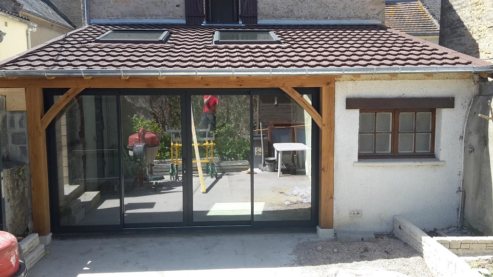 Pose d'une baie vitrée aluminium